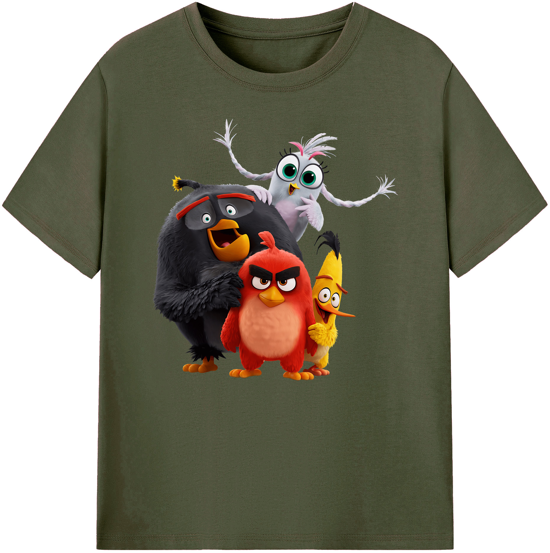 （画像用） Angry Birds アングリーバード 綿100％ メンズ半袖Tシャツ｜肌触りやわらか＆通気性